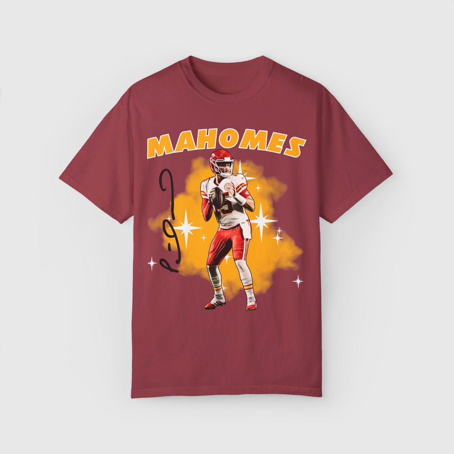 Mahomes Signature Ink Art Tee Product Pic Front Chili