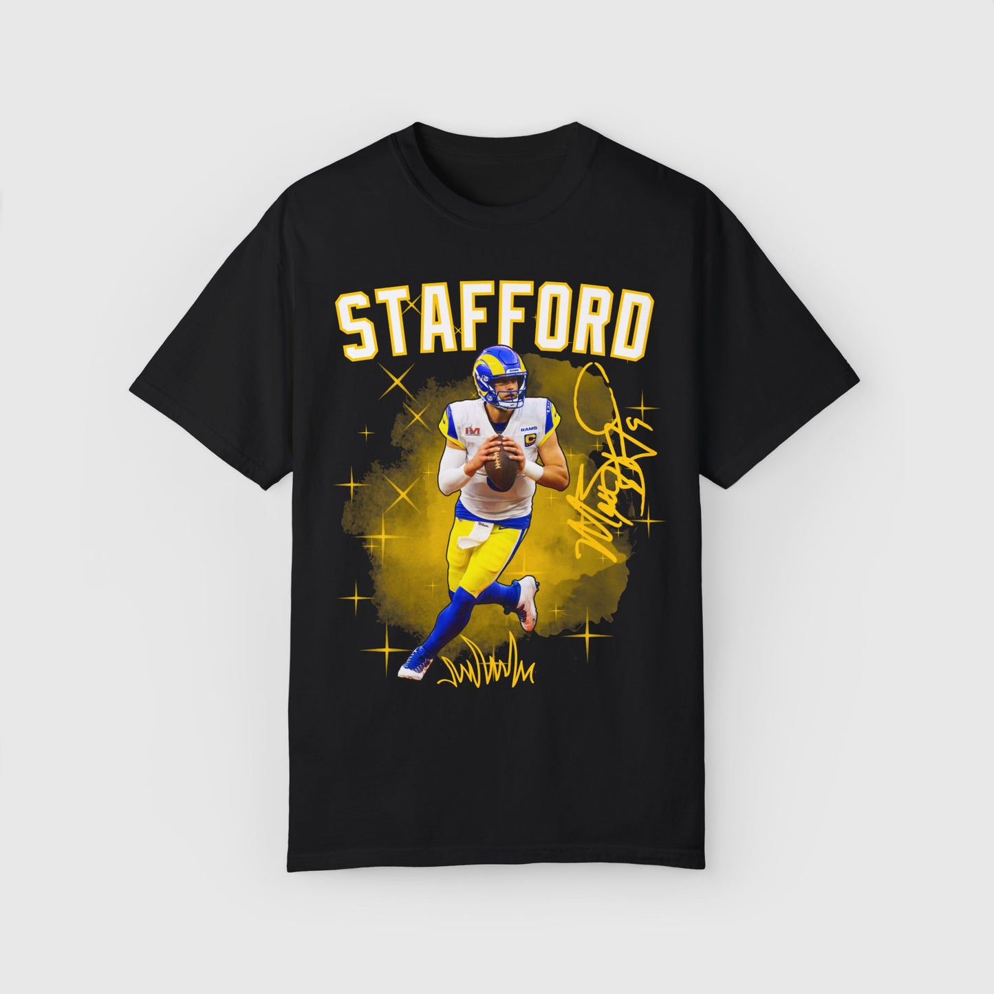 Matt Stafford Signature Rams Tee Product Pic Black