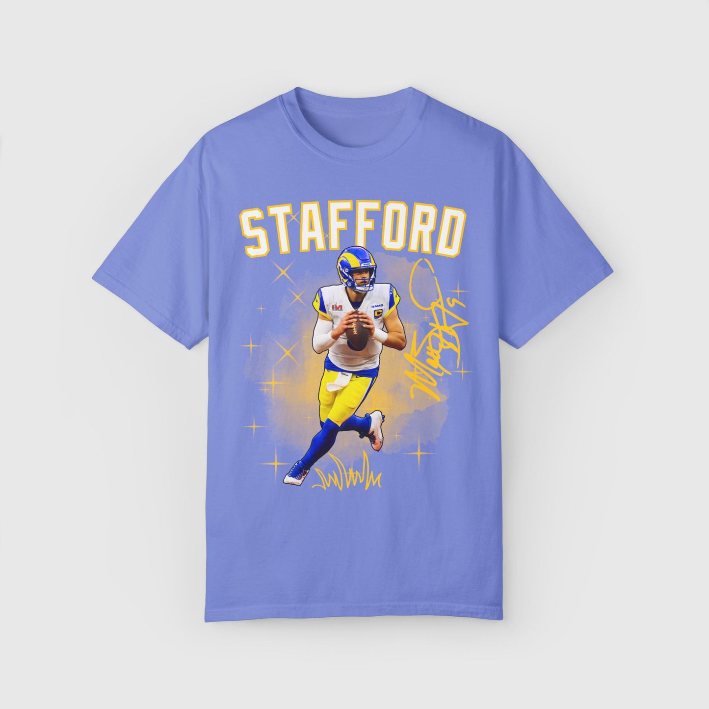 Matt Stafford Signature Rams Tee Product Pic Flo Blue