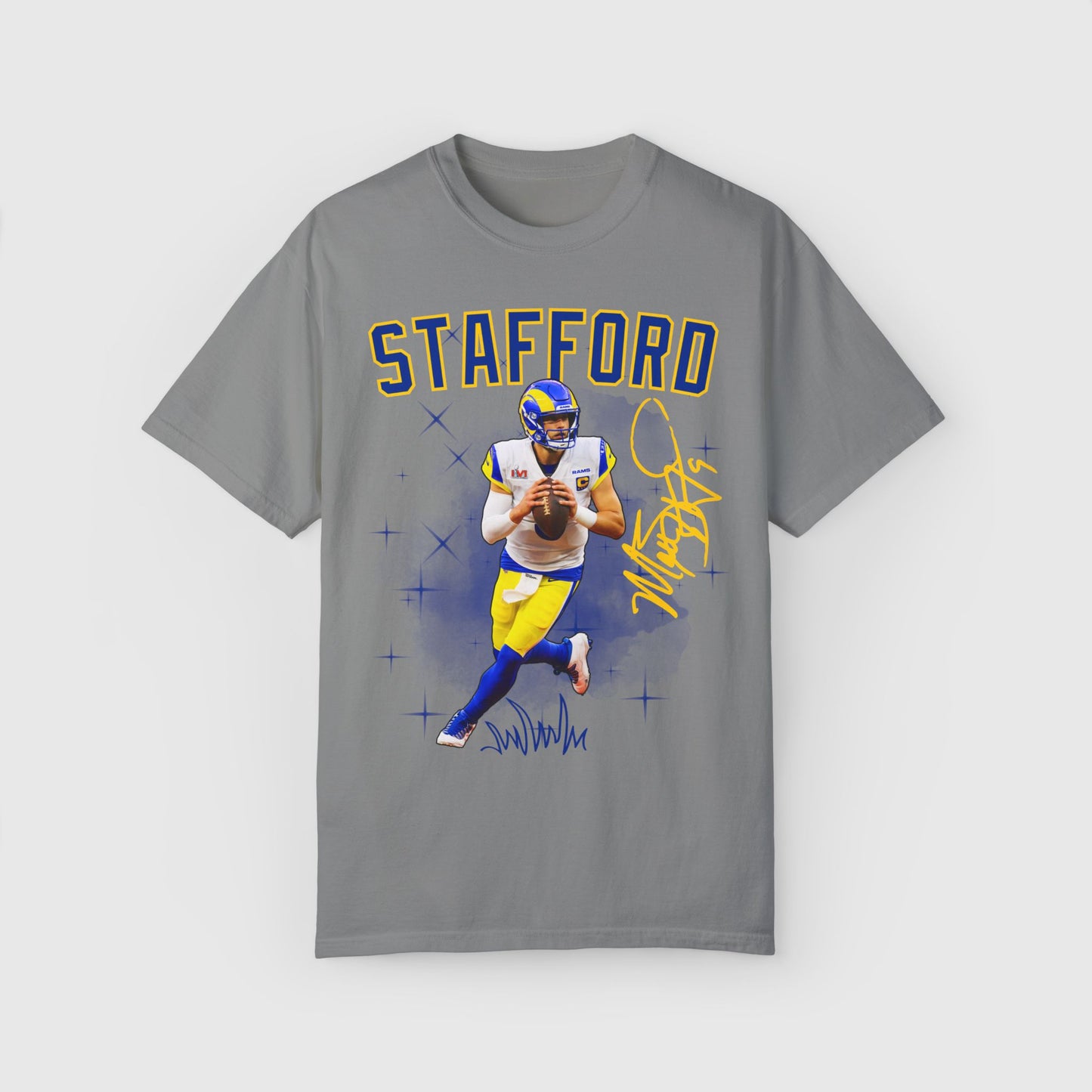 Matt Stafford Signature Rams Tee Product Pic Granite