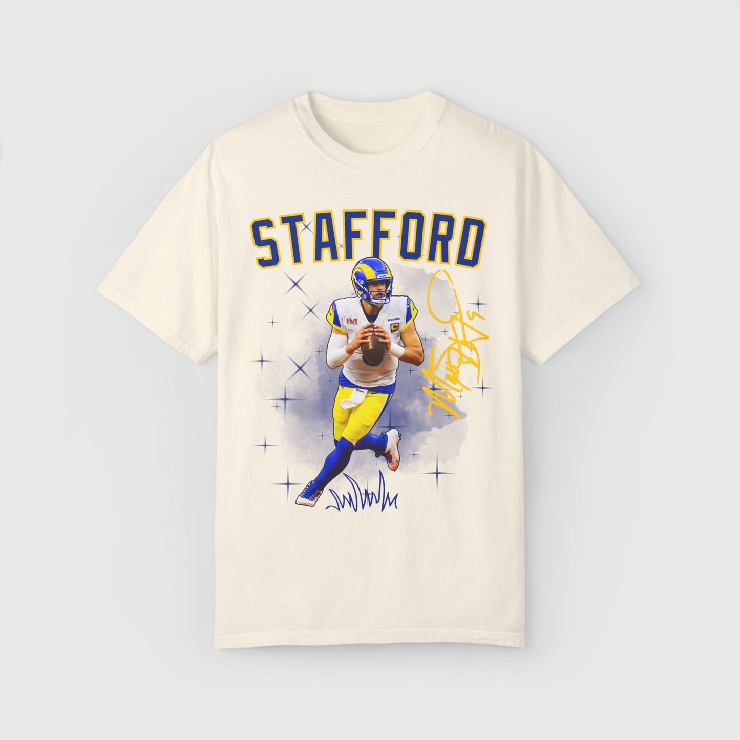 Matt Stafford Signature Rams Tee Product Pic Ivory