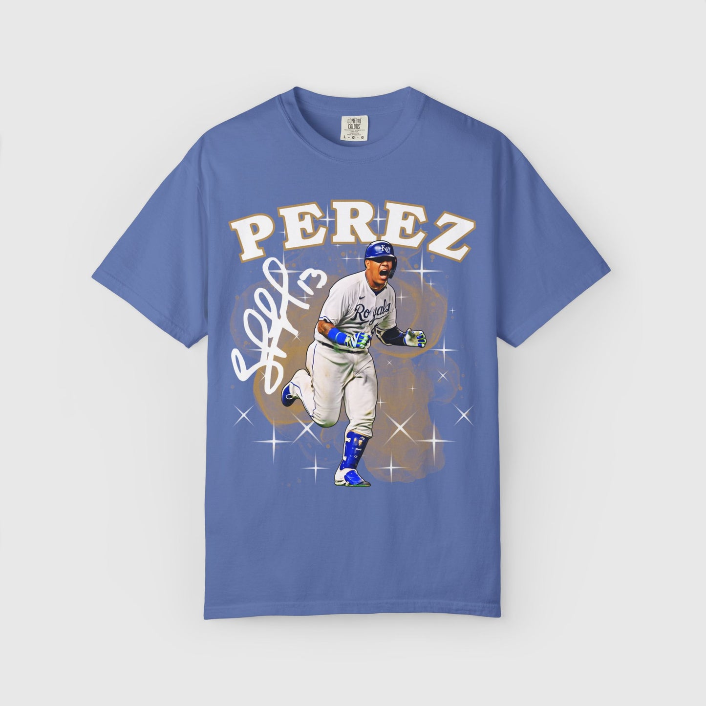Salvador Perez Signature Tee Product Pic Mystic Blue