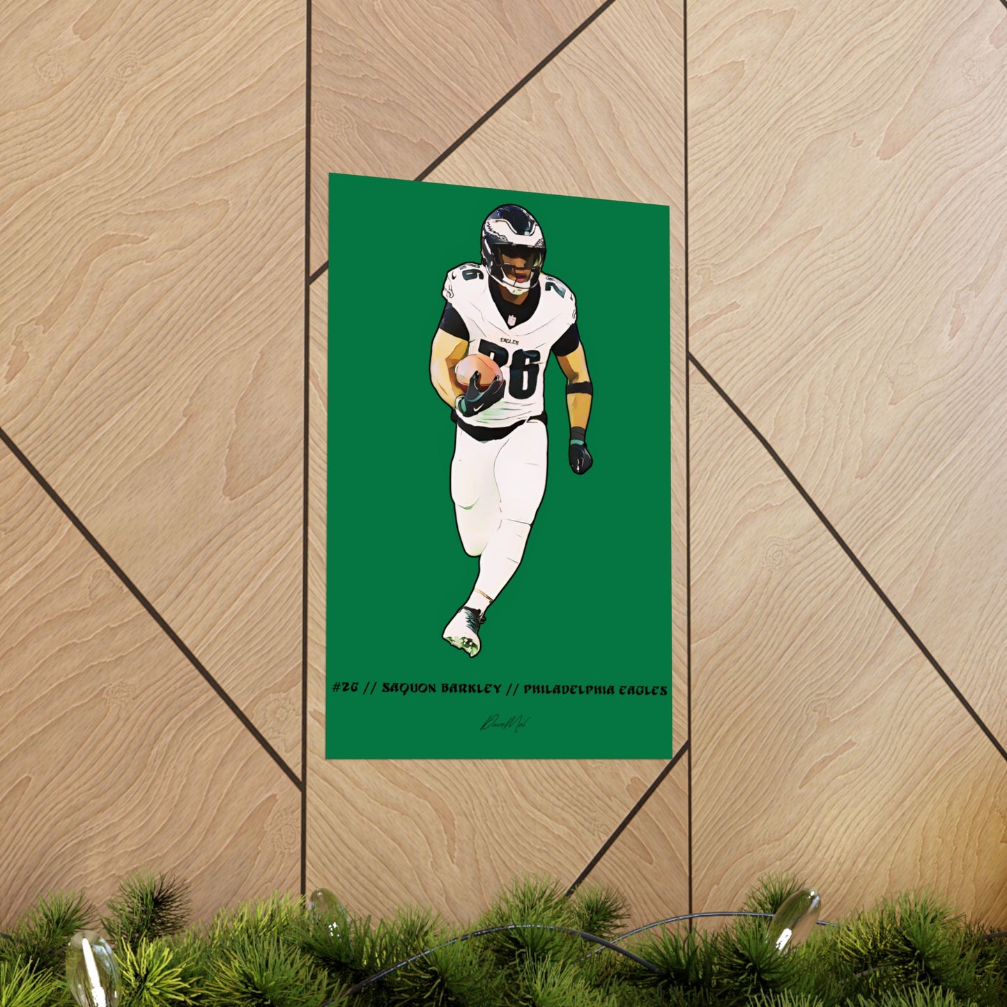 Saquon Barkley Illustrated Cartoon Poster Product Pic 5