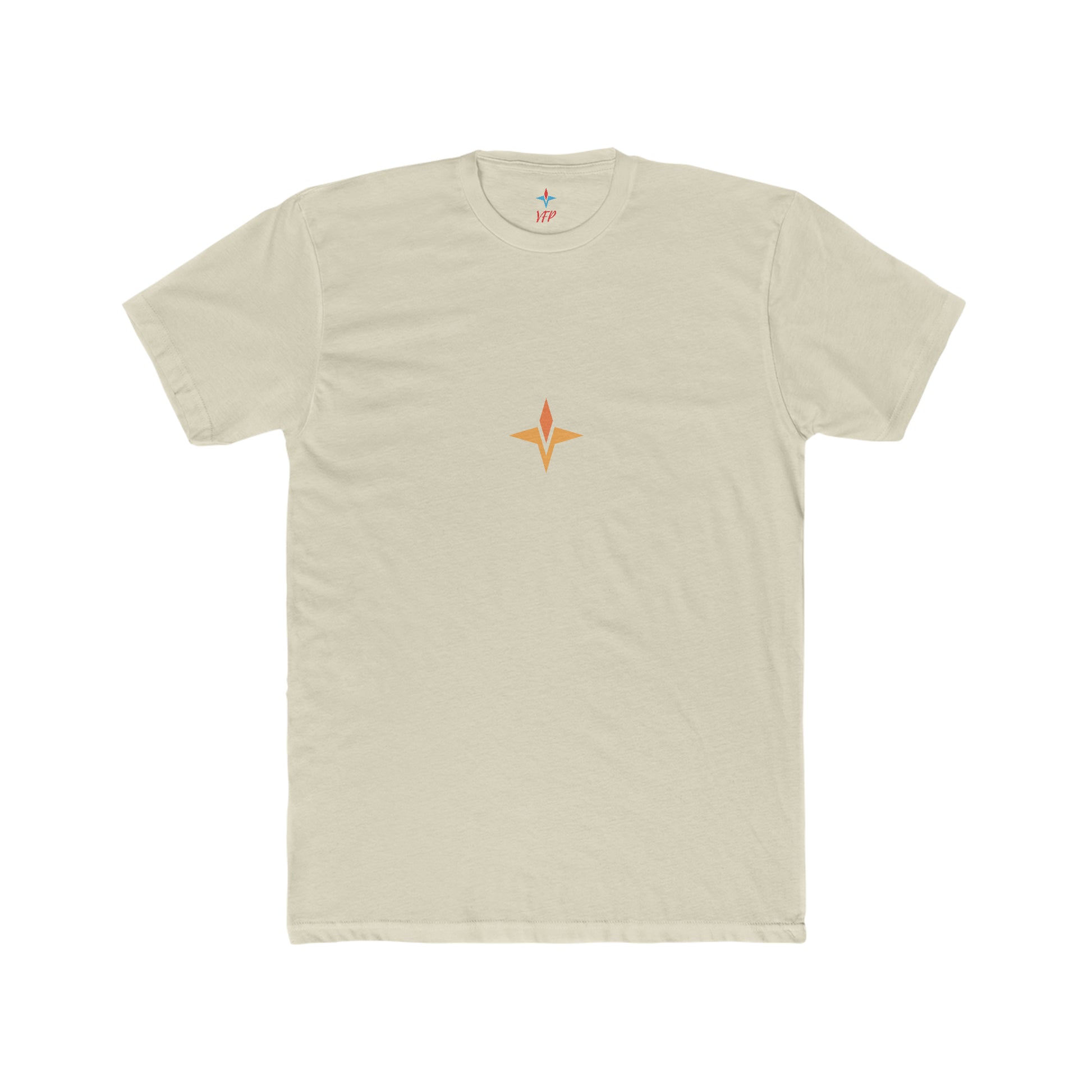 Prime Gym Tee Orange Product Pic Front Cream