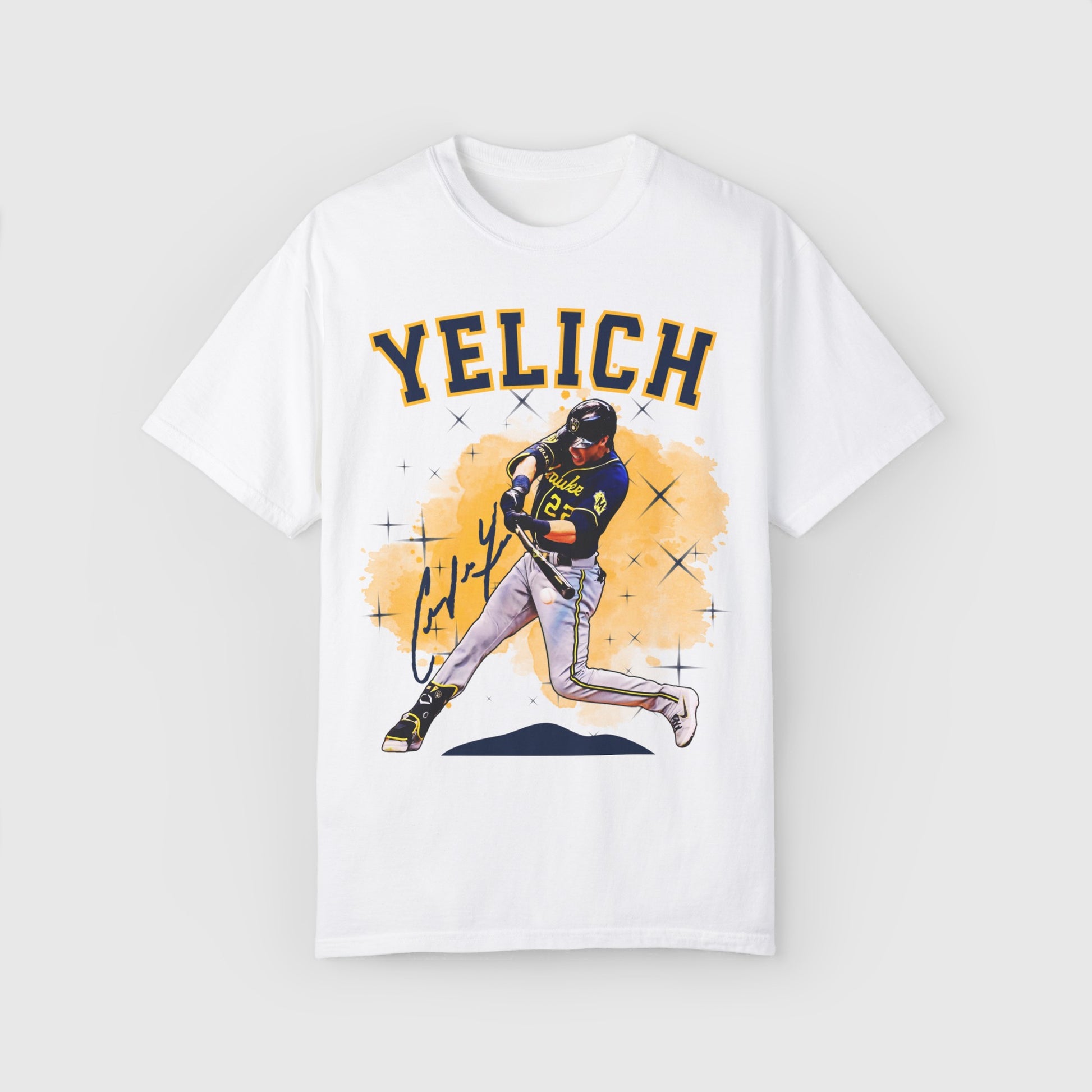 Christian Yelich Signature Tee Product Pic Front White