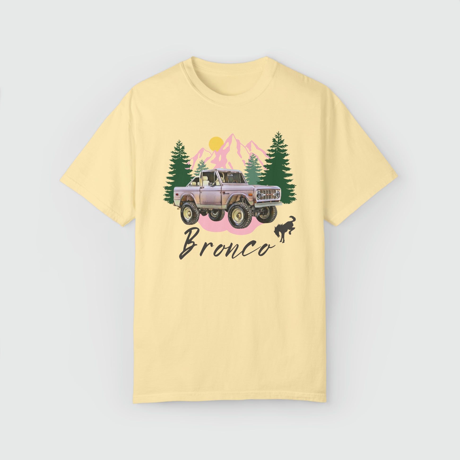 Ford Pink Bronco Vintage Tee Product Pic Front Banana