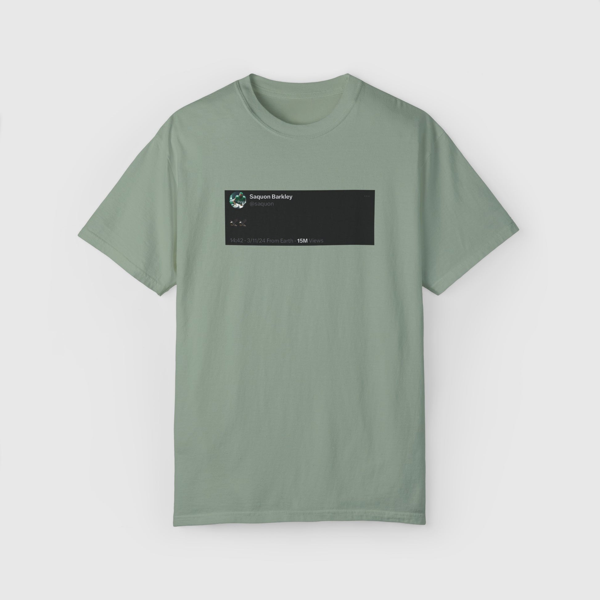 Saquon Barkley Is An Eagle Tweet Tee Product Pic Front Bay