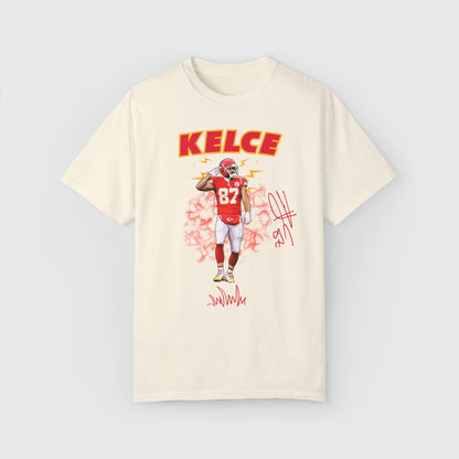 Travis Kelce Signature Ink Art Tee Product Pic Front Ivory