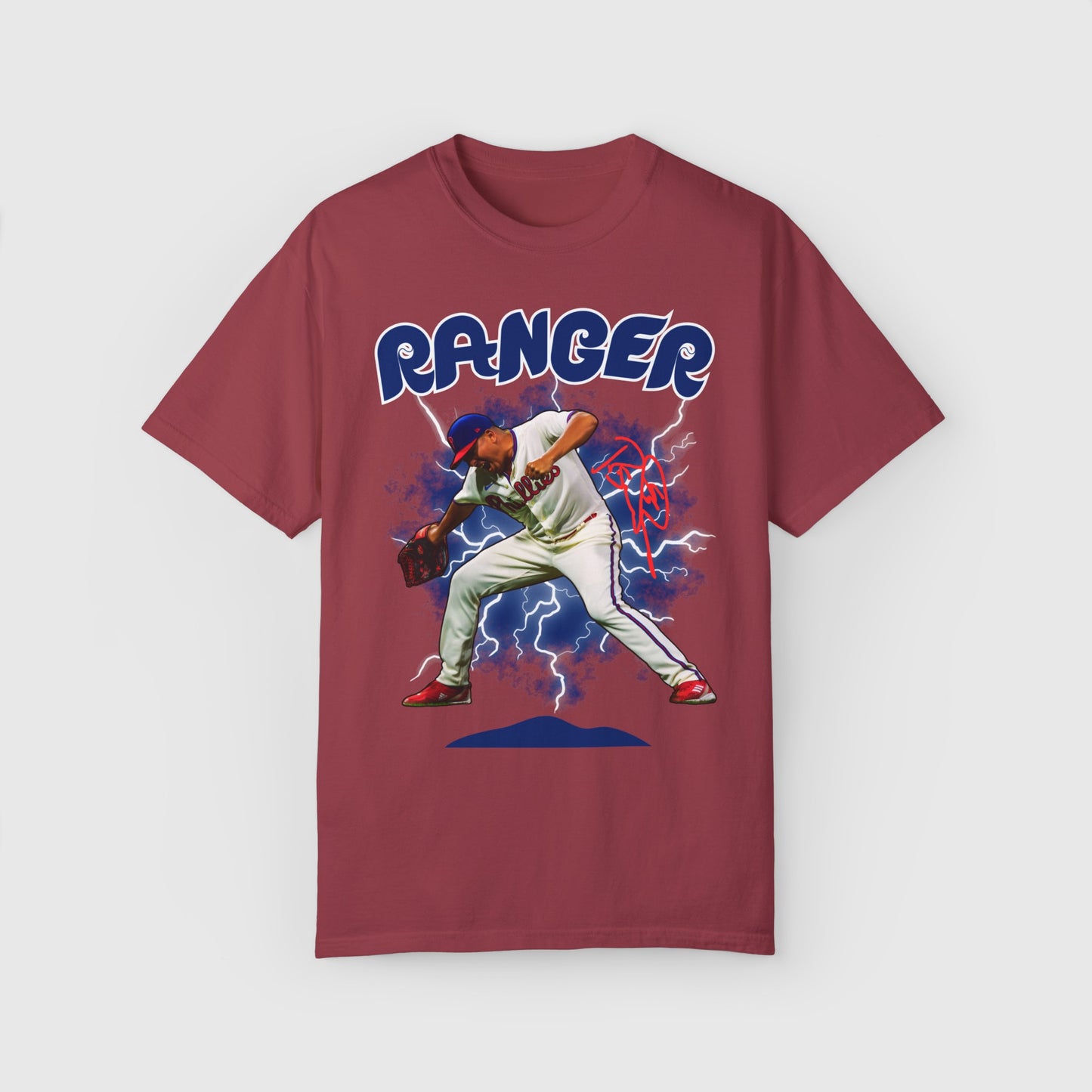 Ranger Suarez Signature Tee Product Pic Front Chili