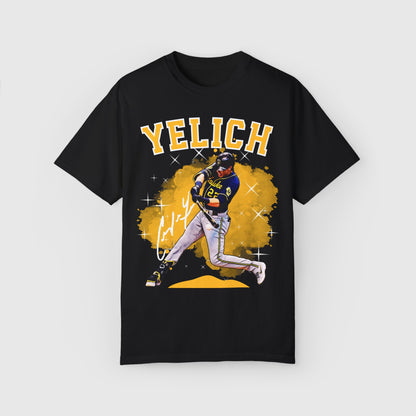 Christian Yelich Signature Tee Product Pic Front Black