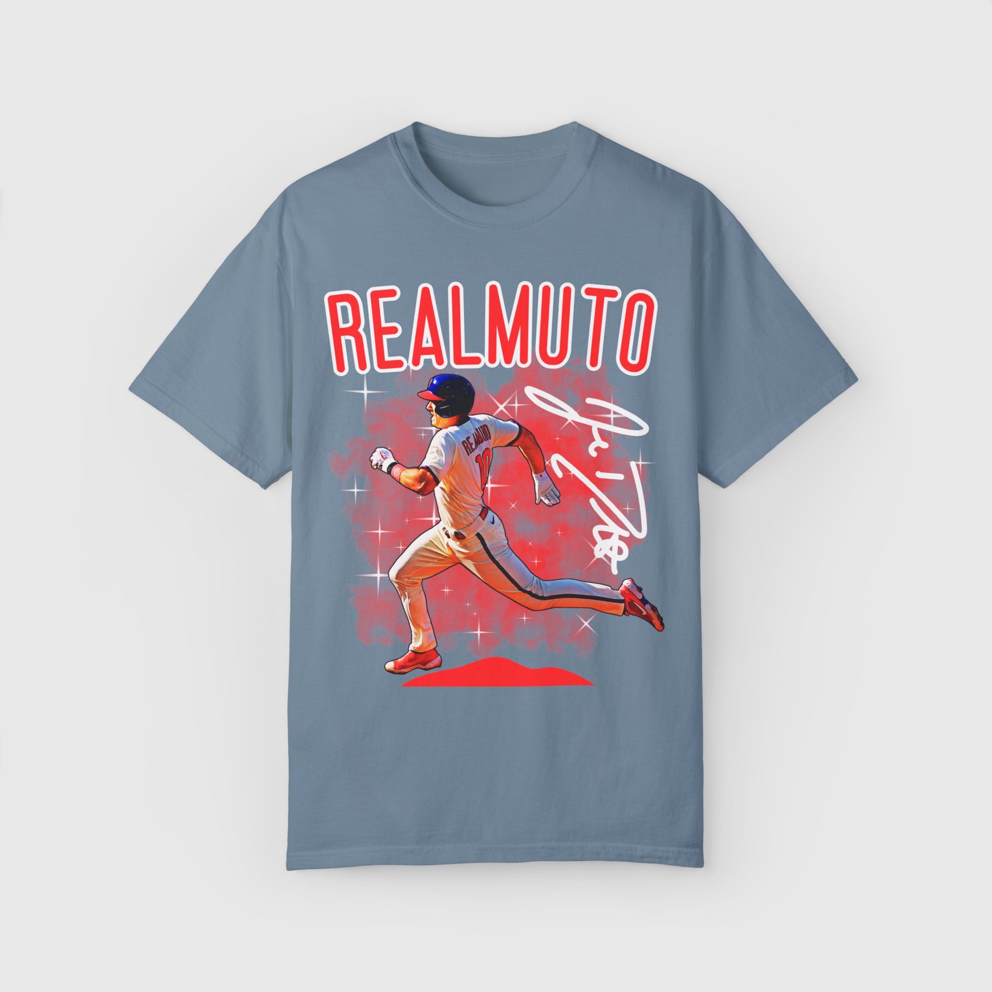 J.T. Realmuto Signature Tee Product Pic Front Ice Blue