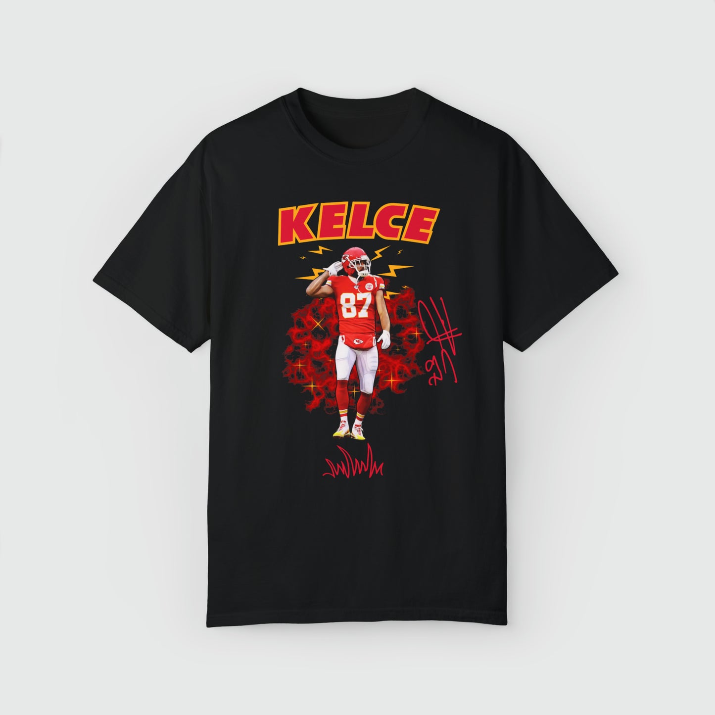 Travis Kelce Signature Ink Art Tee Product Pic Front Black