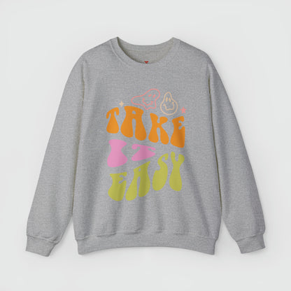 Take It Easy Crewneck Product Pic Front Grey