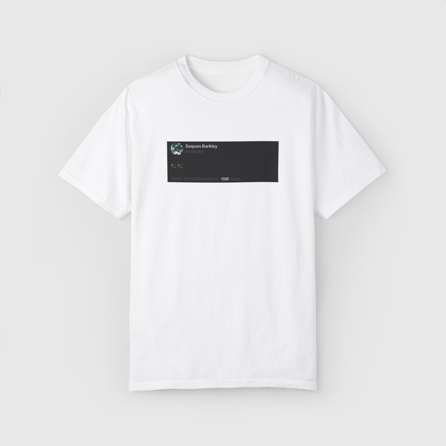 Saquon Barkley Is An Eagle Tweet Tee Product Pic Front White