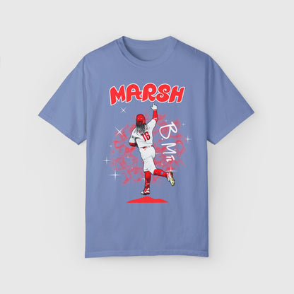 Brandon Marsh Signature Tee Product Pic Front Washed Denim