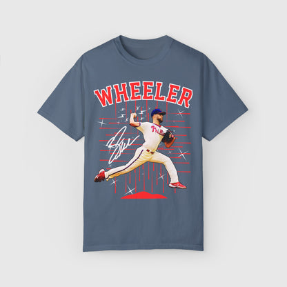 Zack Wheeler Signature Tee Product Pic Front Blue Jean