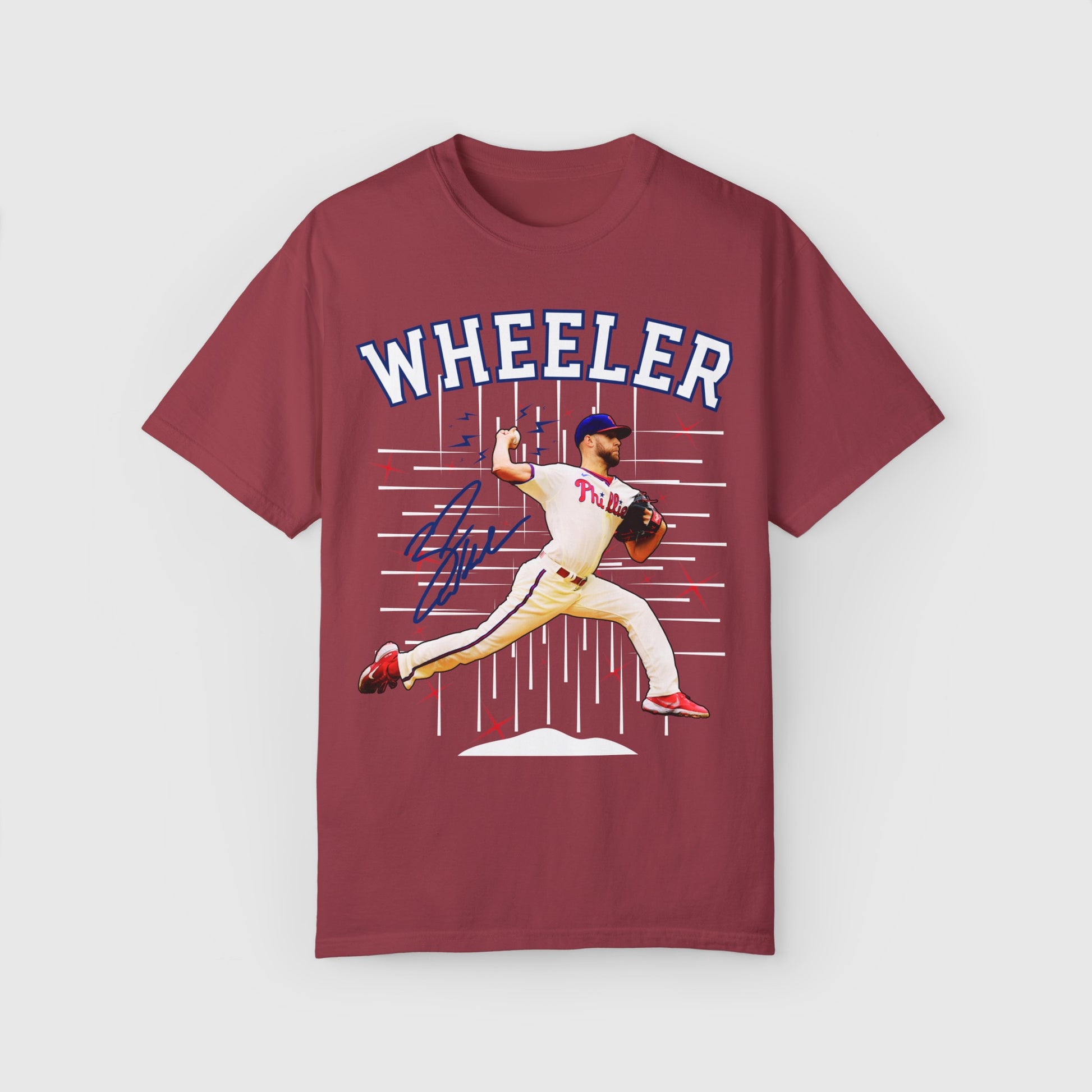Zack Wheeler Signature Tee Product Pic Front Chili