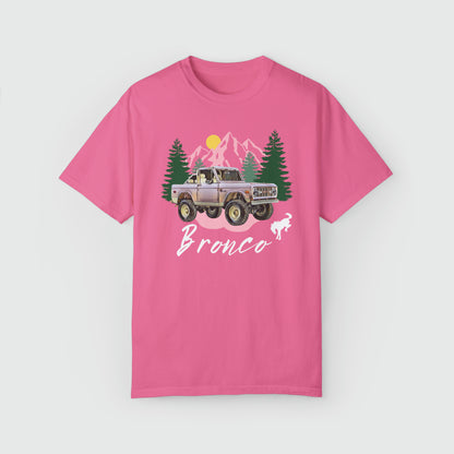 Ford Pink Bronco Vintage Tee Product Pic Front Crunchberry