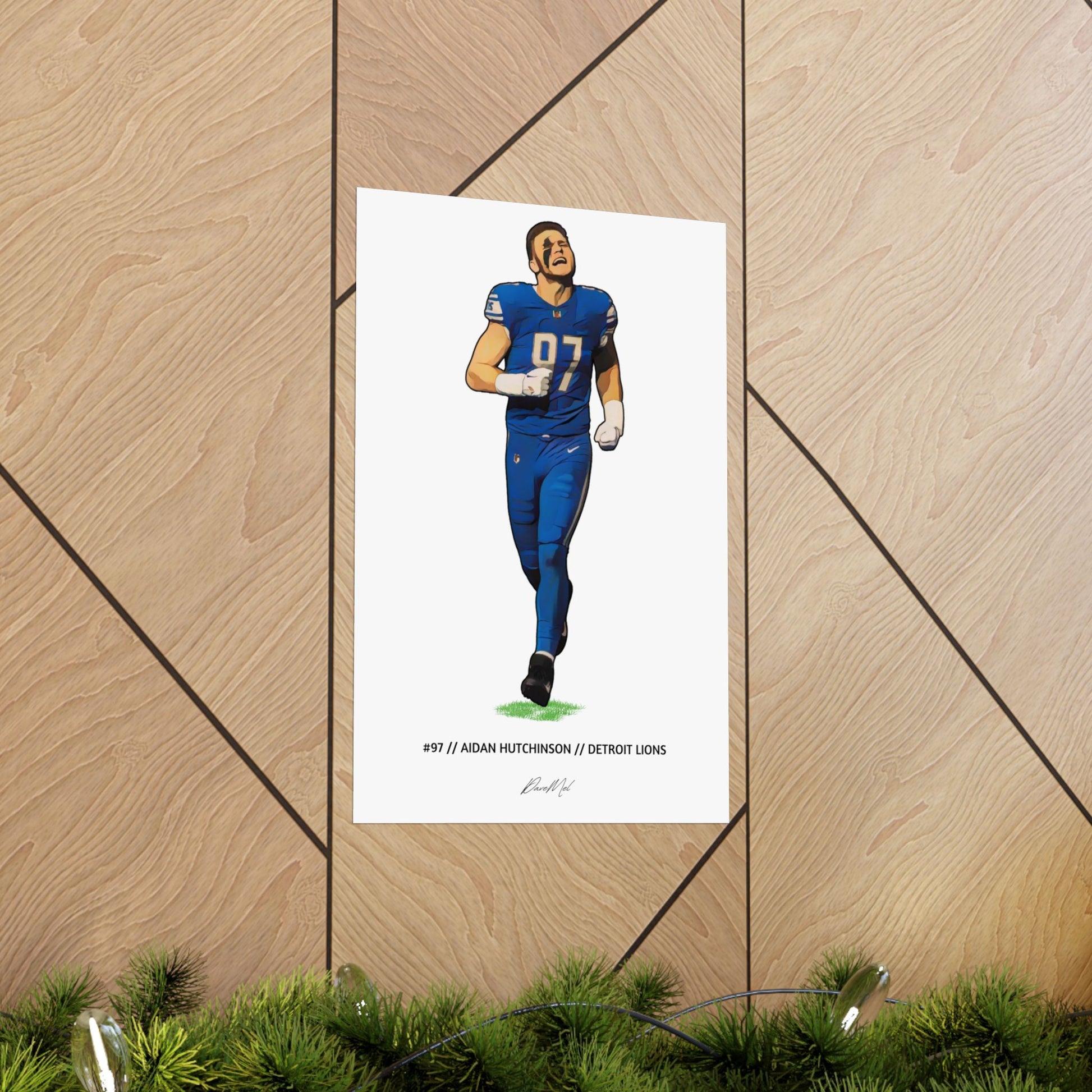 Aidan Hutchinson Illustrated Cartoon Poster Product Pic 5