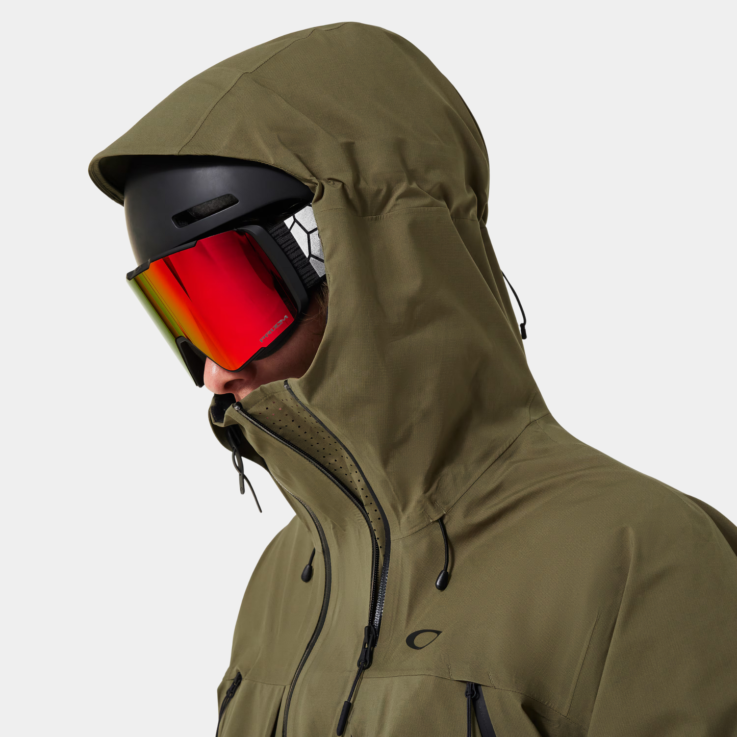 Baldface Shell Jacket Army Green Oakley Product Picture Hood