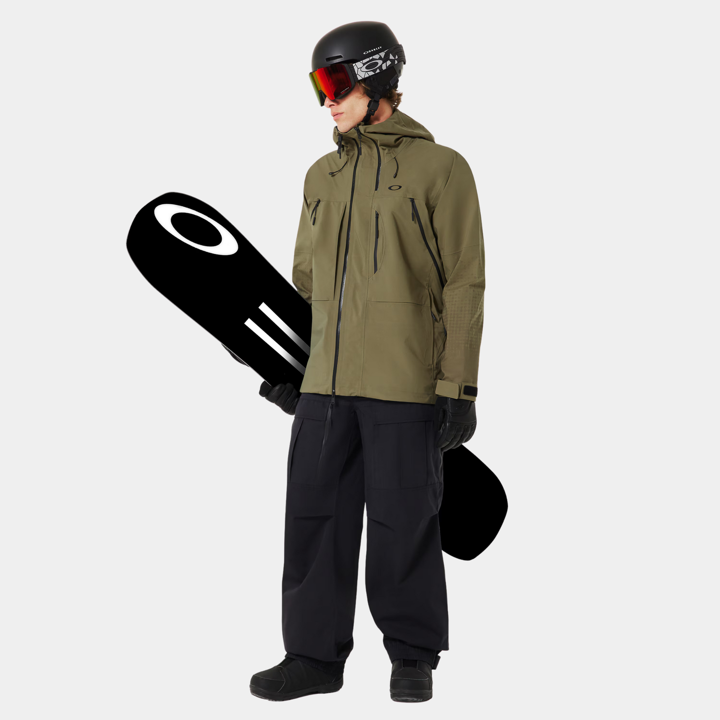 Baldface Shell Jacket Army Green Oakley Product Picture Model