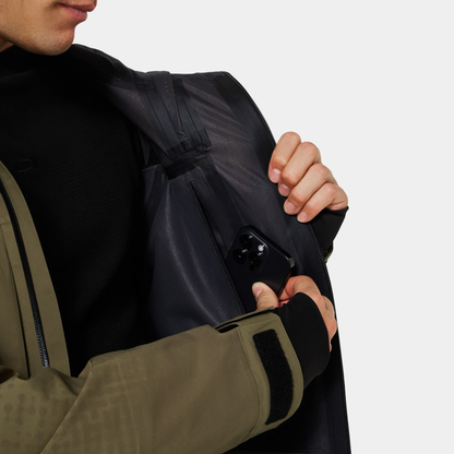 Baldface Shell Jacket Army Green Oakley Product Picture Pocket 2