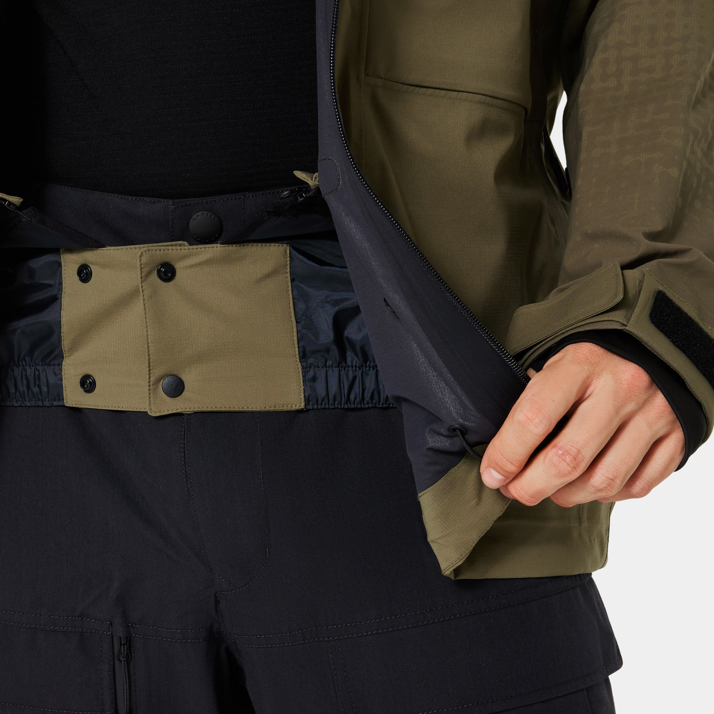 Baldface Shell Jacket Army Green Oakley Product Picture Waist