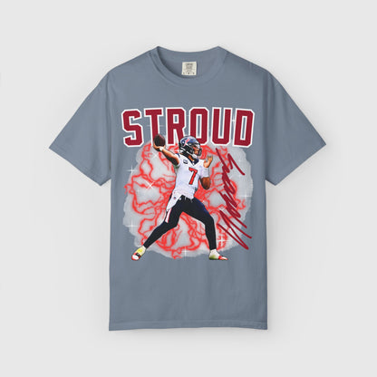 C.J Stroud Signature Tee Product Pic Blue Jean