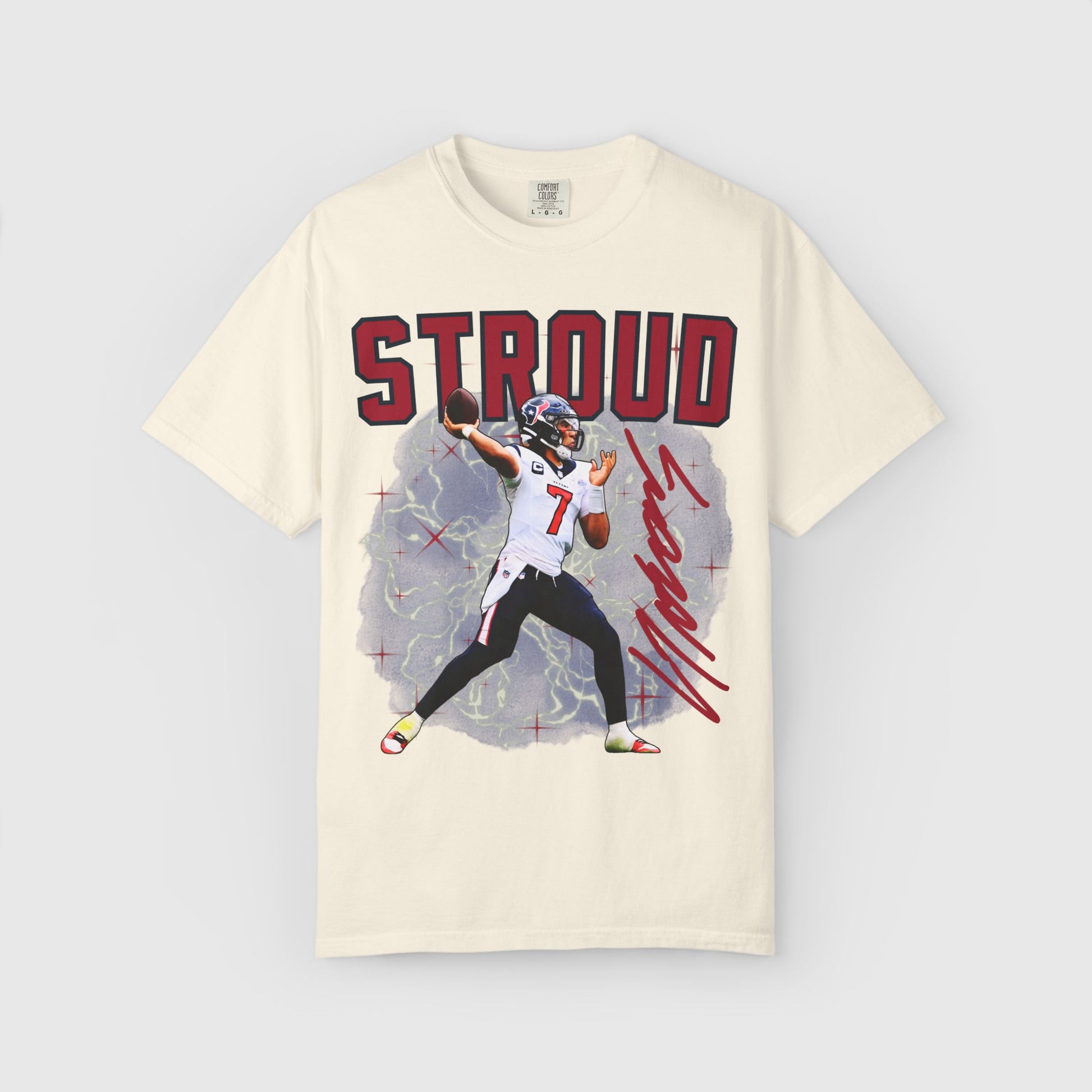 C.J Stroud Signature Tee Product Pic Ivory