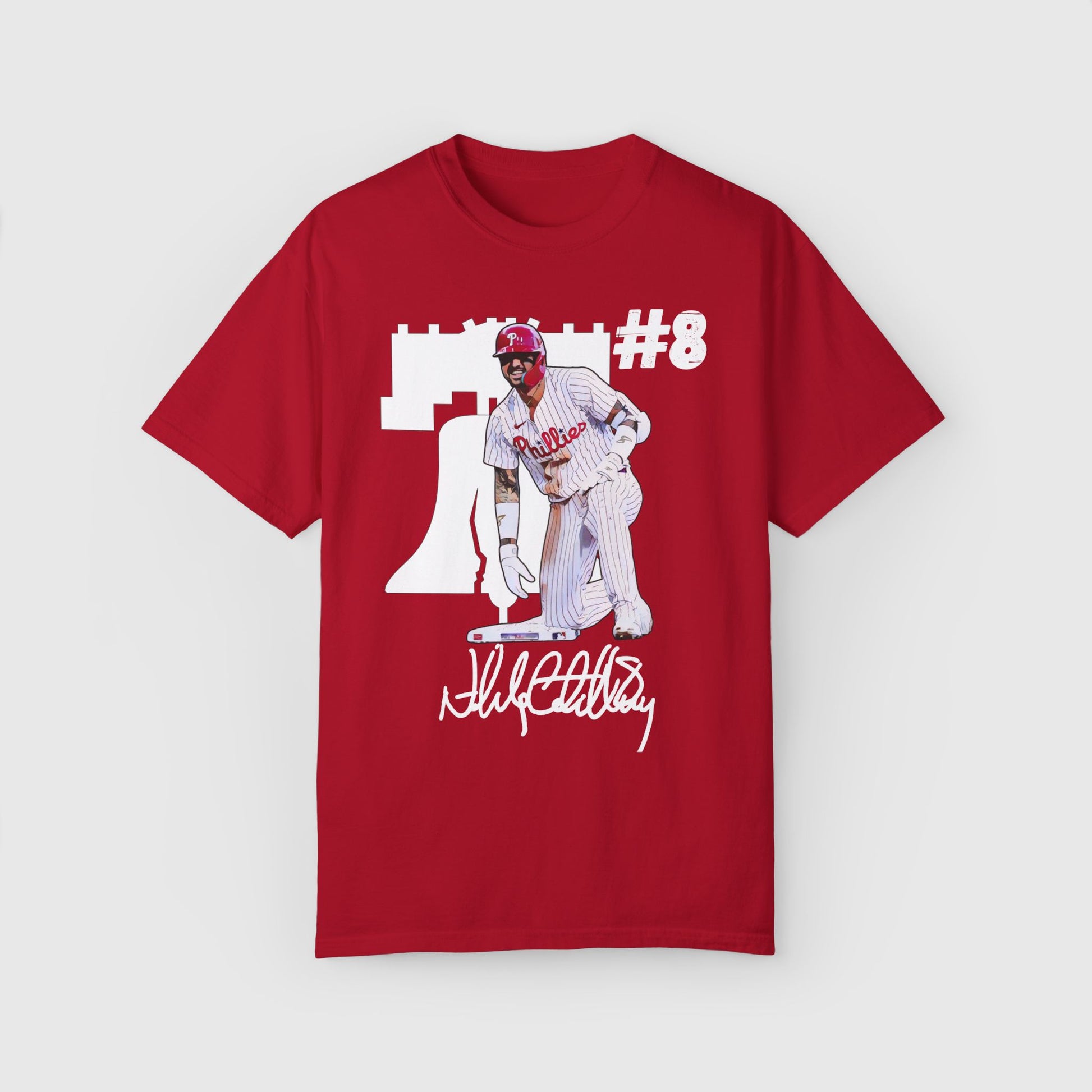 Castellanos Cartoon Sig Tee Product Pic Red