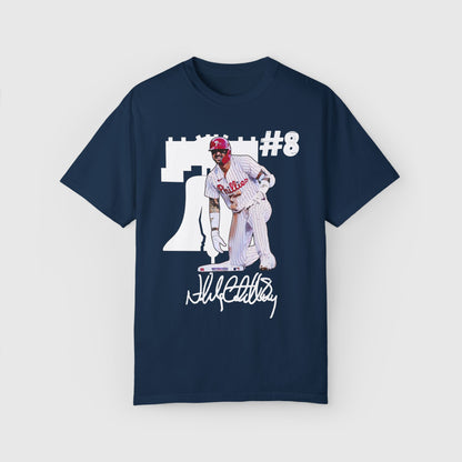 Castellanos Cartoon Sig Tee Product Pic True Navy