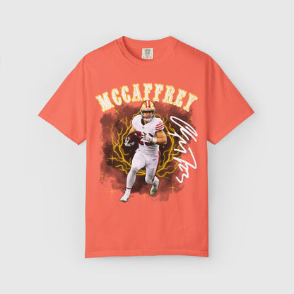 Christian McCaffrey Signature Tee Bright Salmon