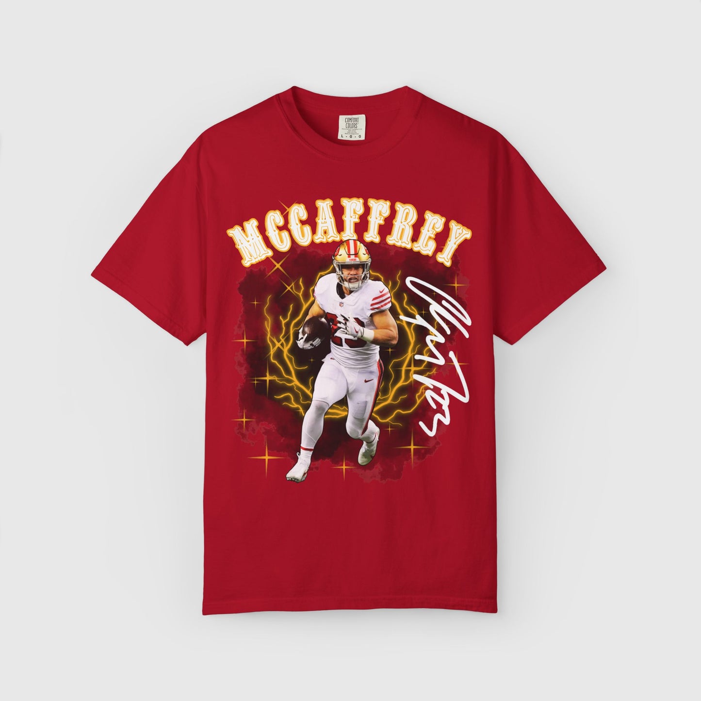 Christian McCaffrey Signature Tee Red