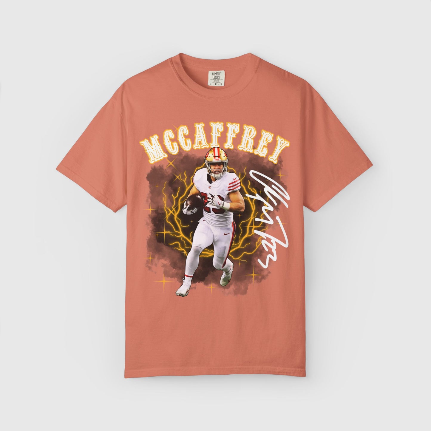 Christian McCaffrey Signature Tee Terracotta