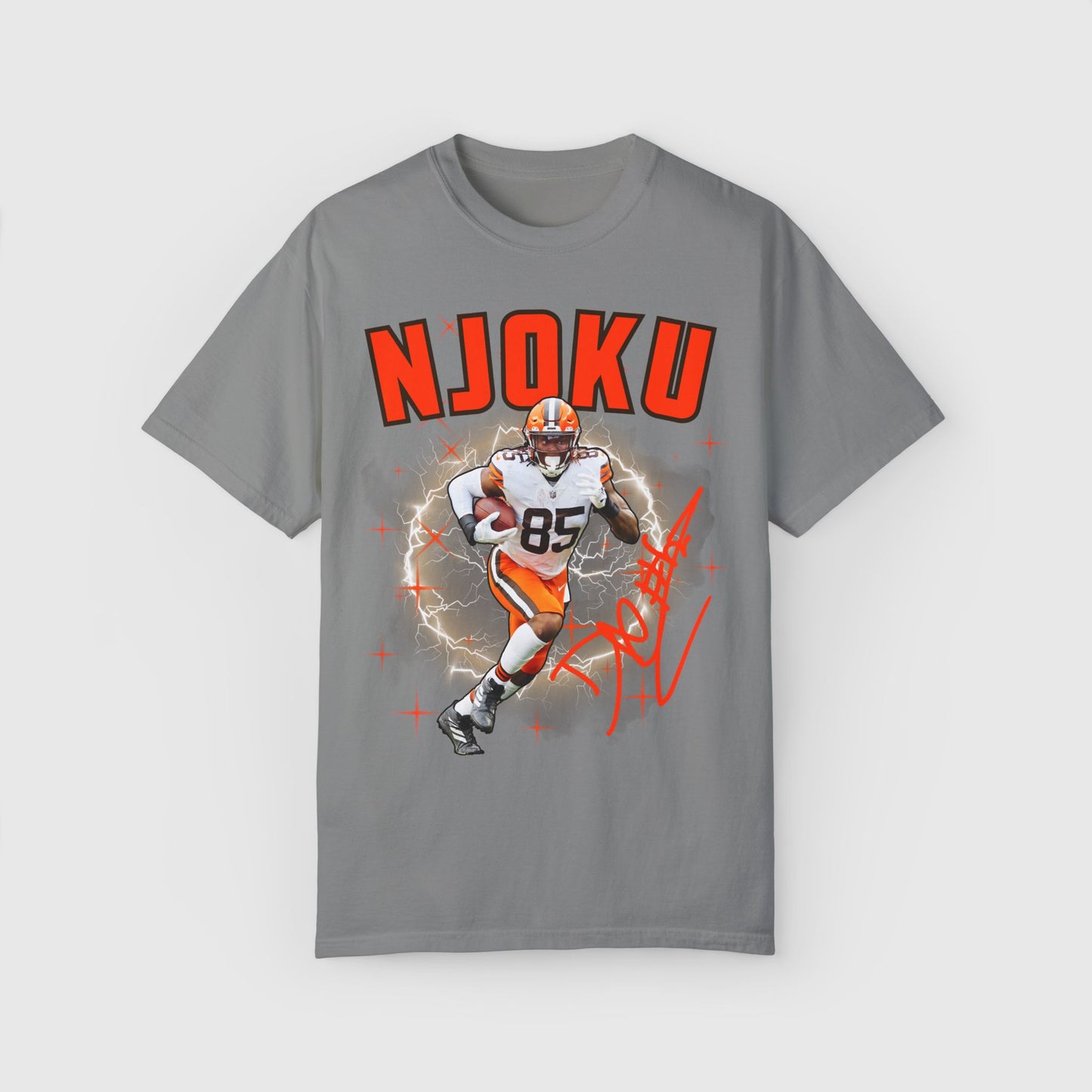David Njoku Signature Tee Granite