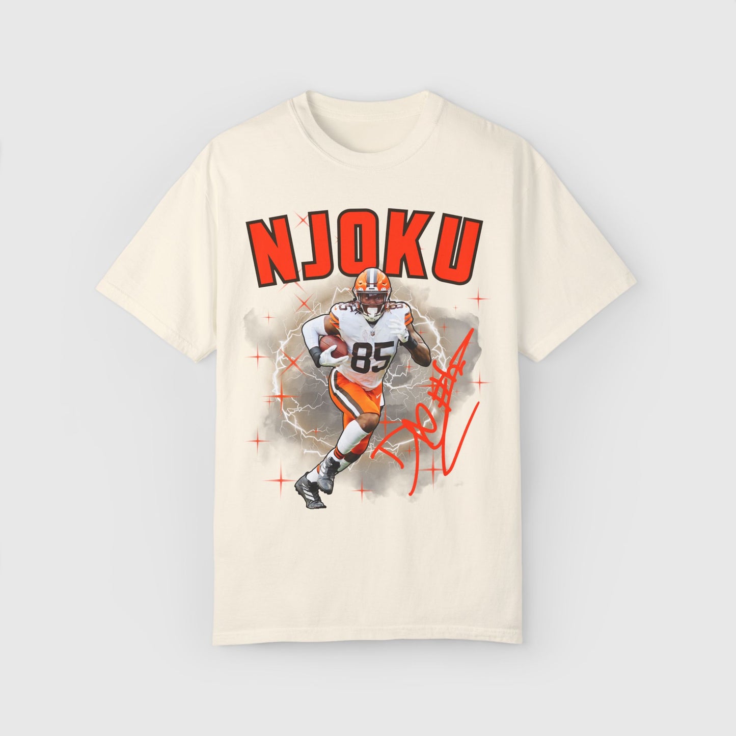 David Njoku Signature Tee Ivory 