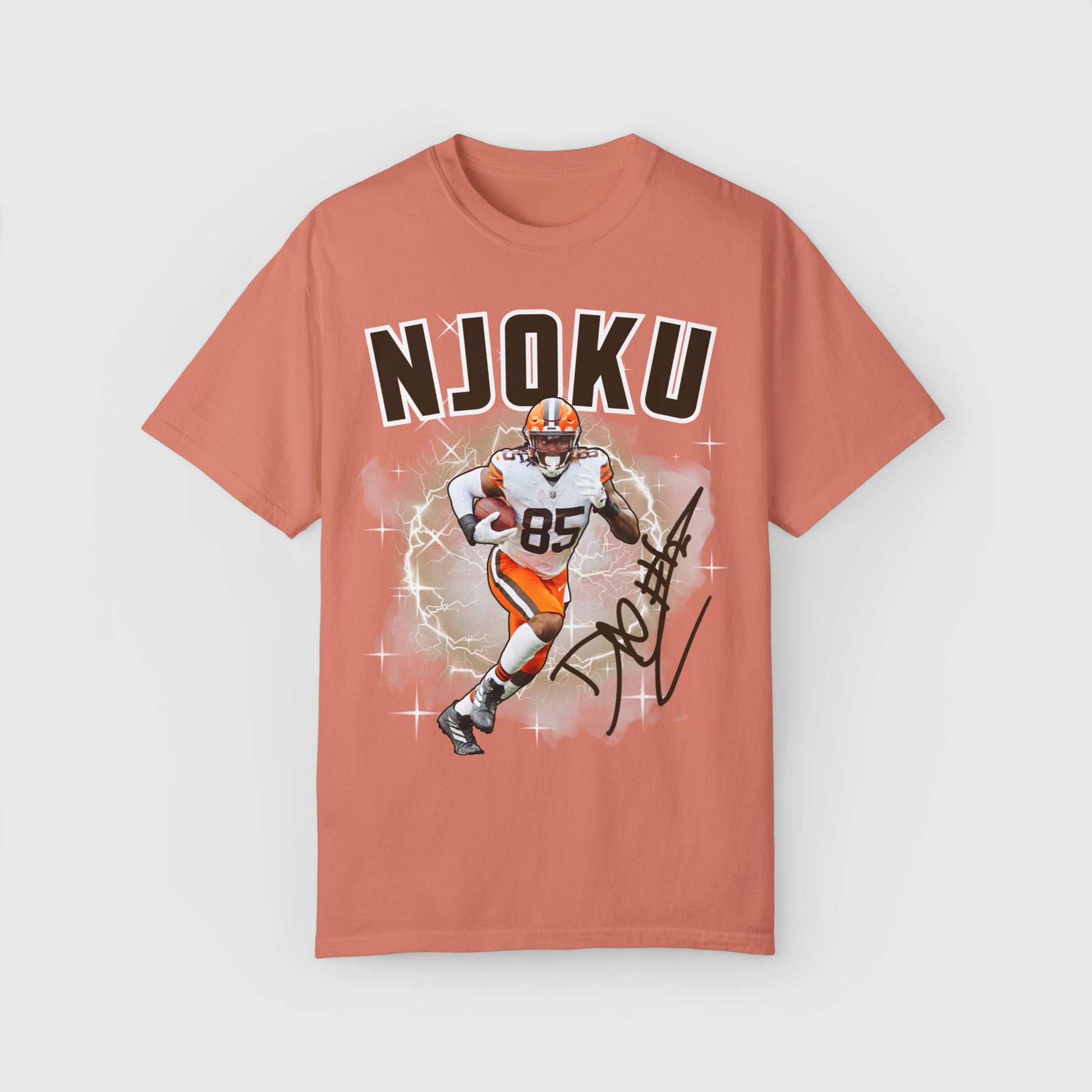David Njoku Signature Tee Terracotta 