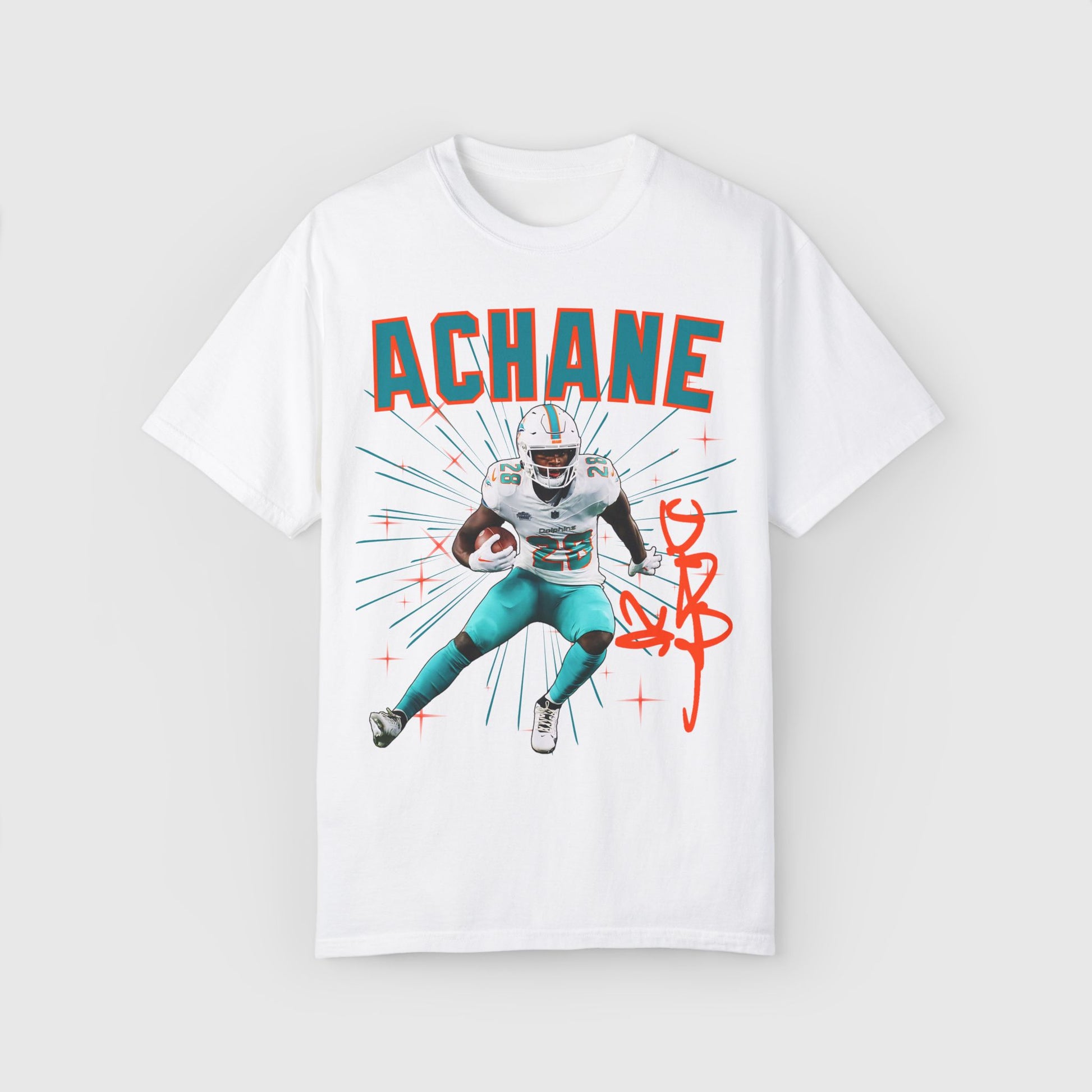 De'von Achane Signature Tee White