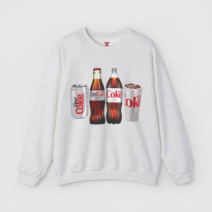 Diet Coke Crewneck Product Pic Front Ash