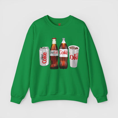 Diet Coke Crewneck Product Pic Front Irish Green