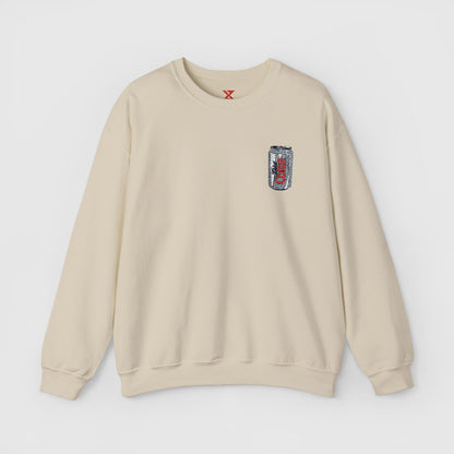 Diet Coke Embroidered Can Crewneck Front Sand