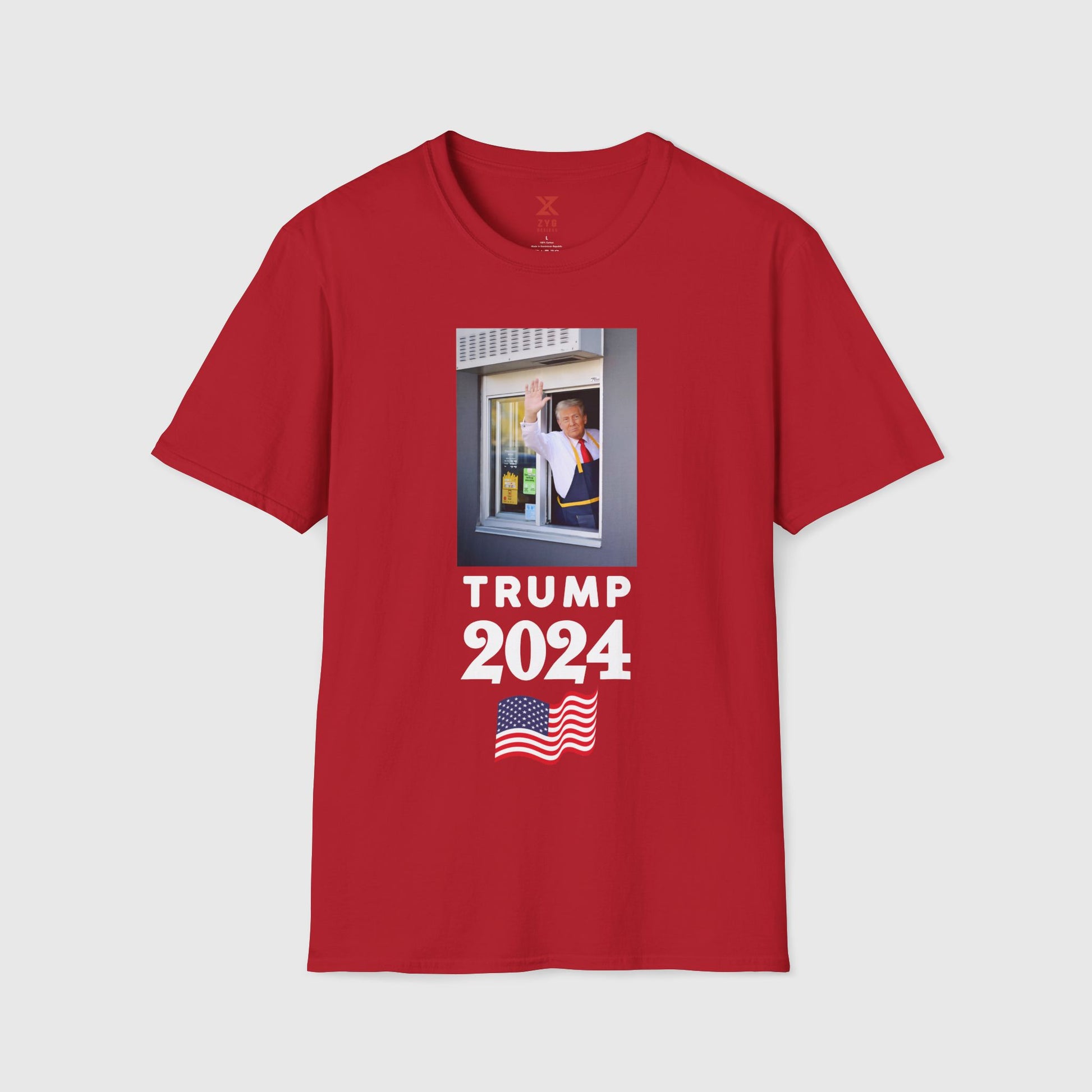 Donald Trump McDonald's Tee 2.0 Product Pic Cherry Red