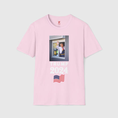 Donald Trump McDonald's Tee 2.0 Product Pic Light Pink