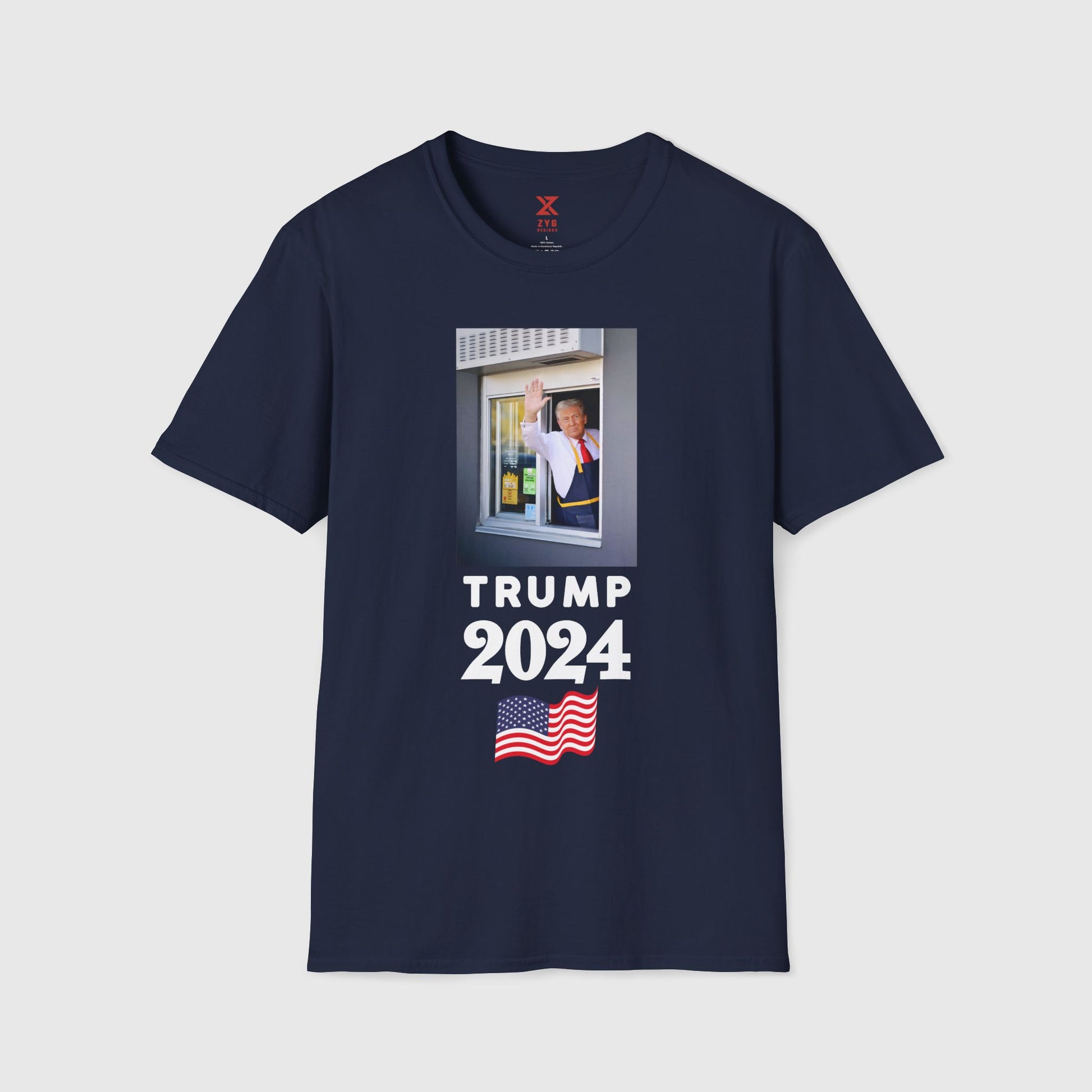 Donald Trump McDonald's Tee 2.0 Product Pic Navy