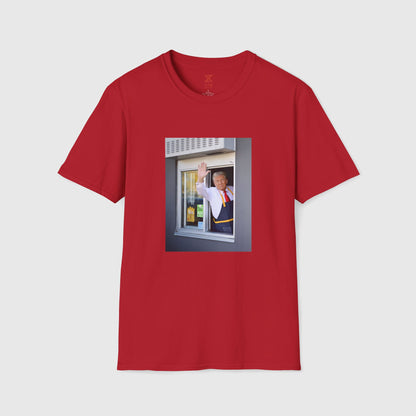 Donald Trump McDonald's Tee Product Pic Cherry Red