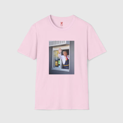 Donald Trump McDonald's Tee Product Pic Light Pink