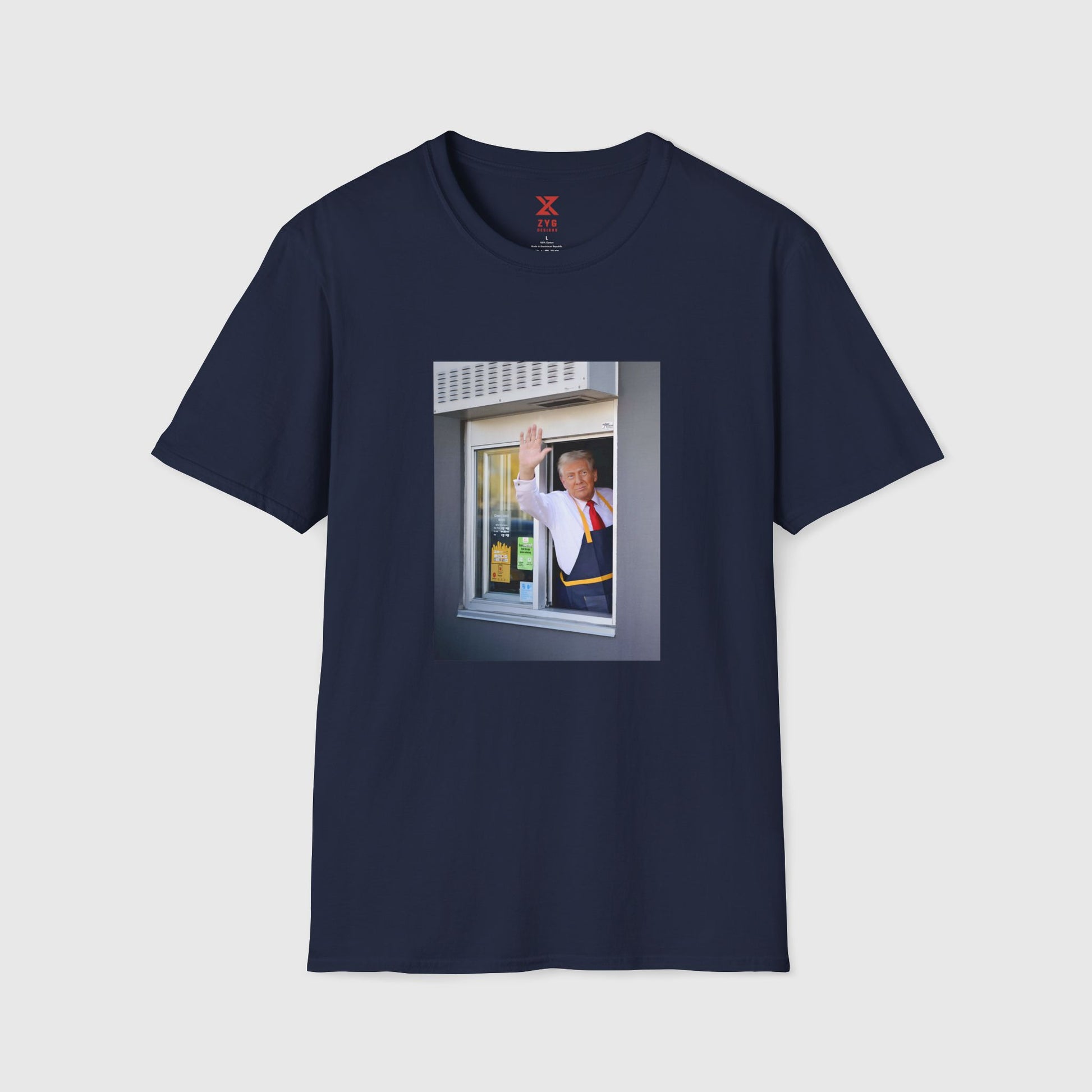 Donald Trump McDonald's Tee Product Pic Navy