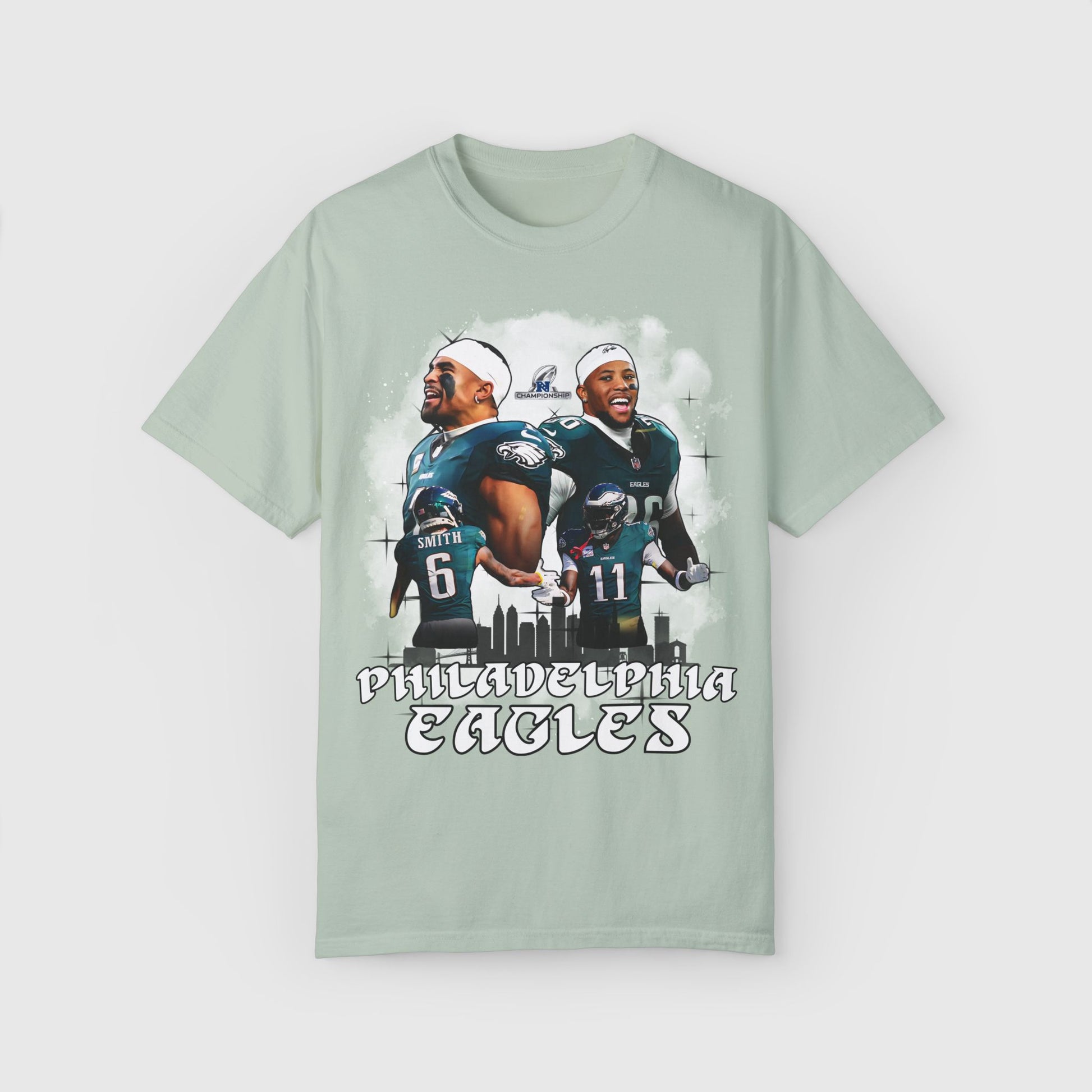 Eagles NFC Champ Quad Tee Product Pic Bay