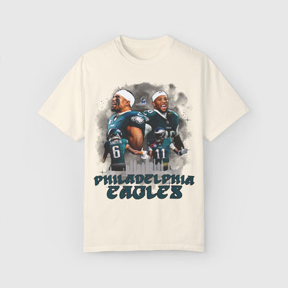 Eagles NFC Champ Quad Tee Product Pic Ivory