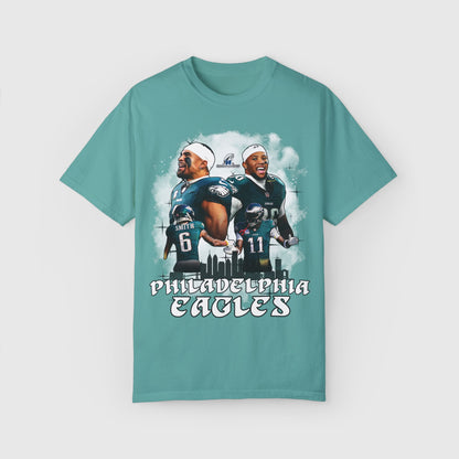 Eagles NFC Champ Quad Tee Product Pic Seafoam